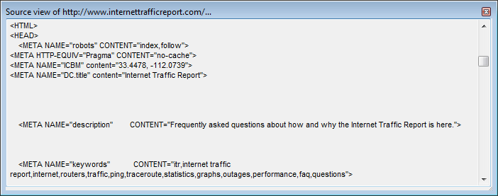 LinkExaminer Source View